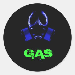 gasmask, GAS Runder Aufkleber
