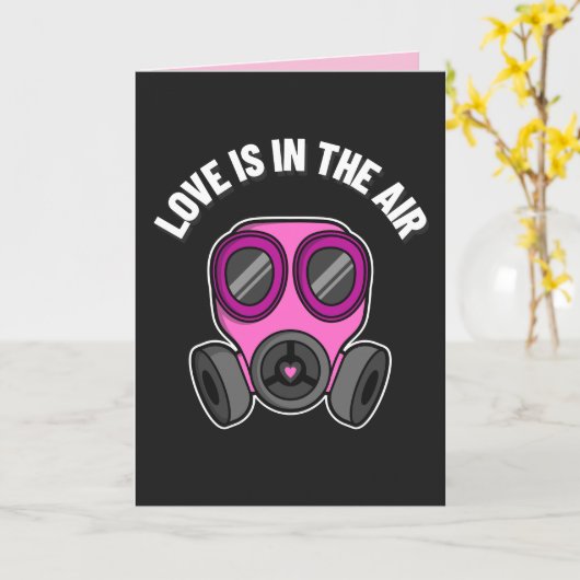 GASMASK-Grußkarte FÜR ANTIVALENTINS TAG Karte (Gelbe Blume)