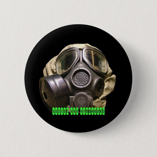 gasmask Knopf Button (Vorderseite)