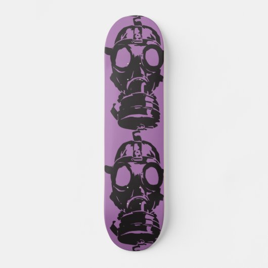 GASMASK LILA SKATEBOARD (Vorderseite)