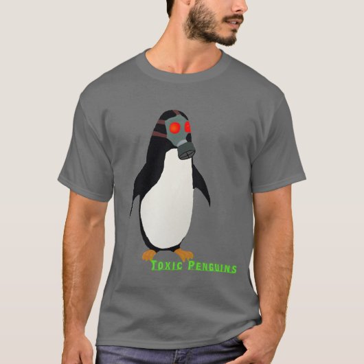 Gasmask Pinguin T-Shirt (Vorderseite)