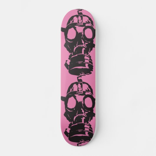 GASMASK PINK SKATEBOARD (Vorderseite)