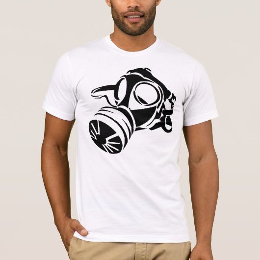 Gasmask Schablone T-Shirt (Vorderseite)