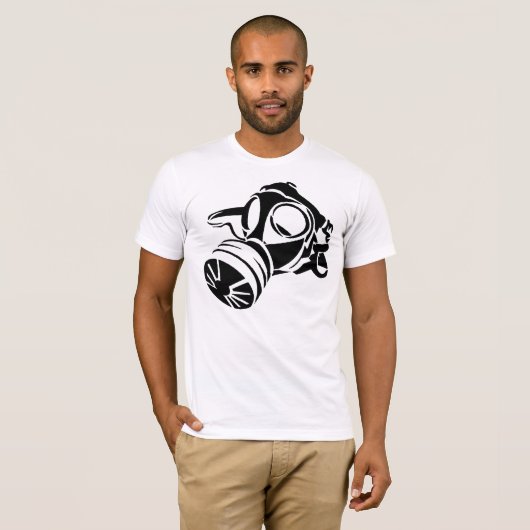 Gasmask Schablone T-Shirt (Vorne ganz)