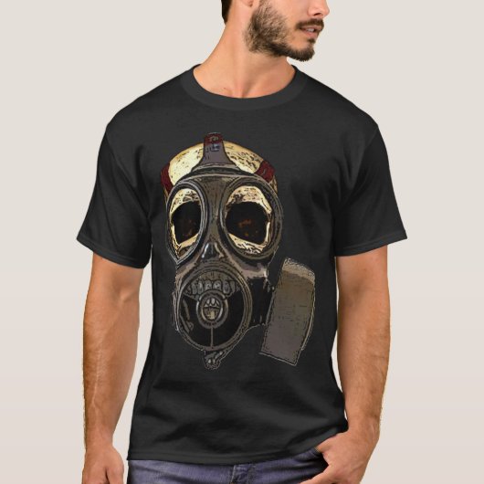 Gasmask Schädel T-Shirt (Vorderseite)