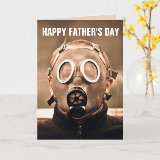 GASMASK VATER'S DAY 2020 GREETING CARDS KARTE (Gelbe Blume)