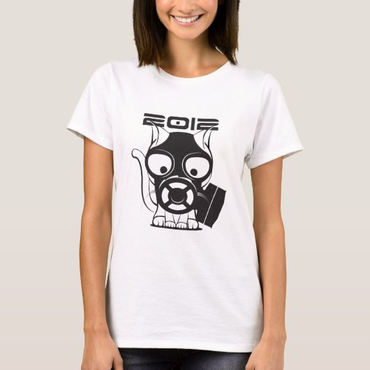 Gasmaske 2012 weiß T-Shirt (Vorderseite)