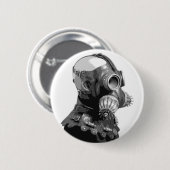 Gasmaske Button (Vorne & Hinten)