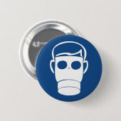 Gasmaske Button (Vorne & Hinten)