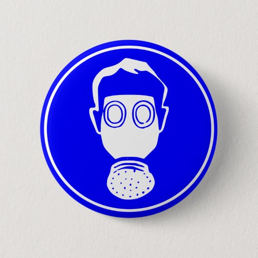 Gasmaske Button (Vorderseite)