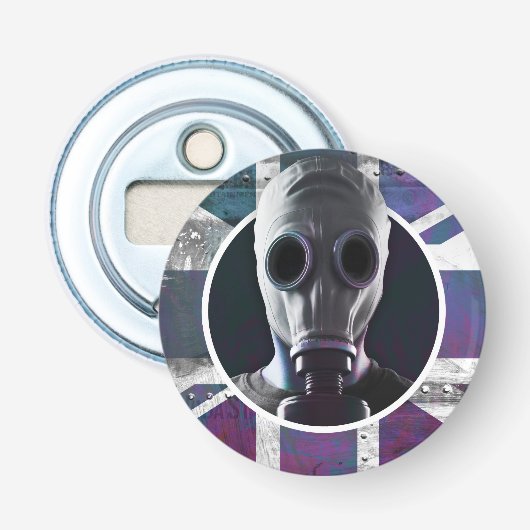 Gasmaske Flaschenöffner (Vorderseite)