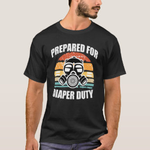 Gasmaske für Windel-Dienst vorbereitet T-Shirt