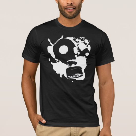 Gasmaske-Graffiti T-Shirt (Vorderseite)