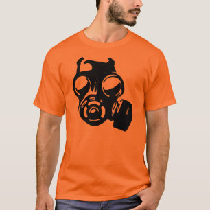 Gasmaske Grafik Schablone T-Shirt