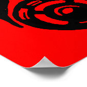 Gasmaske Grafisches Stencil Plakatzeichen Poster (Ecke)