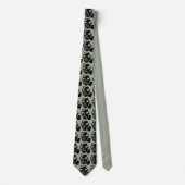 Gasmaske Graphic Stencil Krawatte Necktie (Vorderseite)