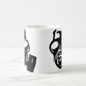Gasmaske Graphic Stencil-Tasse oder Travel Mug Kaffeetasse (Mittel)