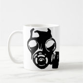 Gasmaske Graphic Stencil-Tasse oder Travel Mug Kaffeetasse (Links)