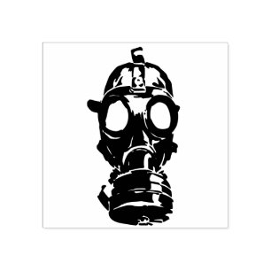 Gasmaske Gummistempel