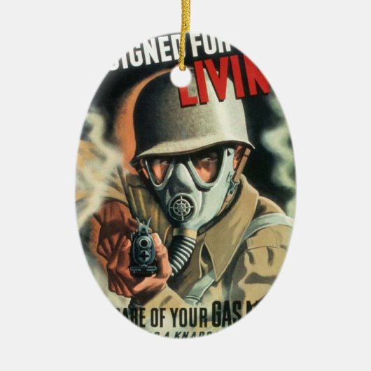 Gasmaske Keramikornament (Vorne)