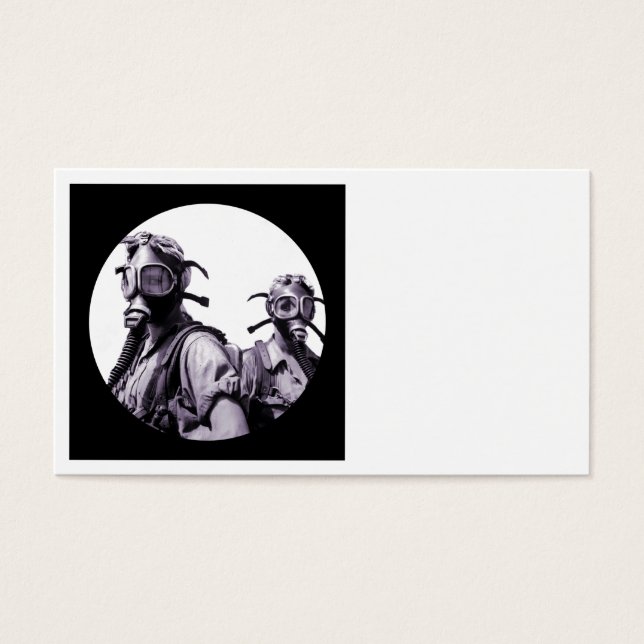 Gasmaske-Mädchen in Lila (Vorderseite)