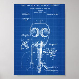 Gasmaske-Patent - Plan Poster