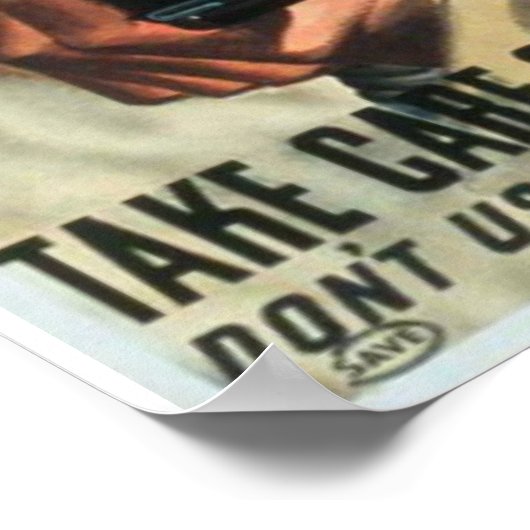 Gasmaske Poster (Ecke)