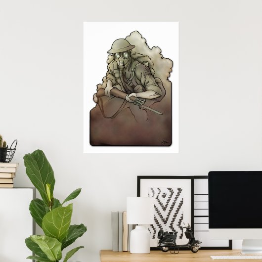 Gasmaske Poster (Heimbüro)