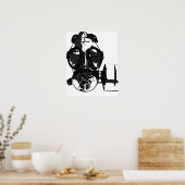 Gasmaske-Poster Poster (Küche)