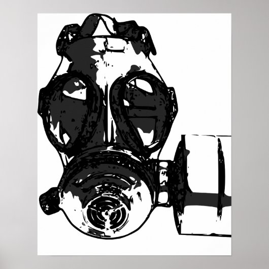 Gasmaske-Poster Poster (Vorne)