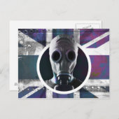 Gasmaske Postkarte (Vorne/Hinten)