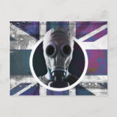 Gasmaske Postkarte (Vorderseite)