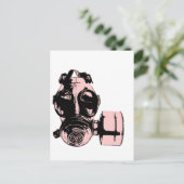 Gasmaske Postkarte (Stehend Vorderseite)