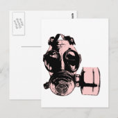 Gasmaske Postkarte (Vorne/Hinten)