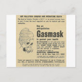 Gasmaske Postkarte (Vorderseite)
