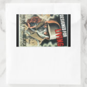 Gasmaske Rechteckiger Aufkleber (Tasche)