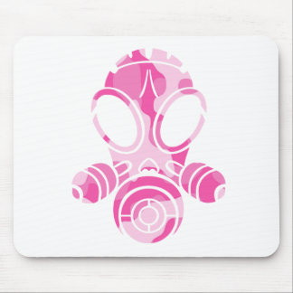Gasmaske-Rosa-Camouflage Mousepad