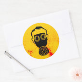 Gasmaske Runder Aufkleber (Umschlag)