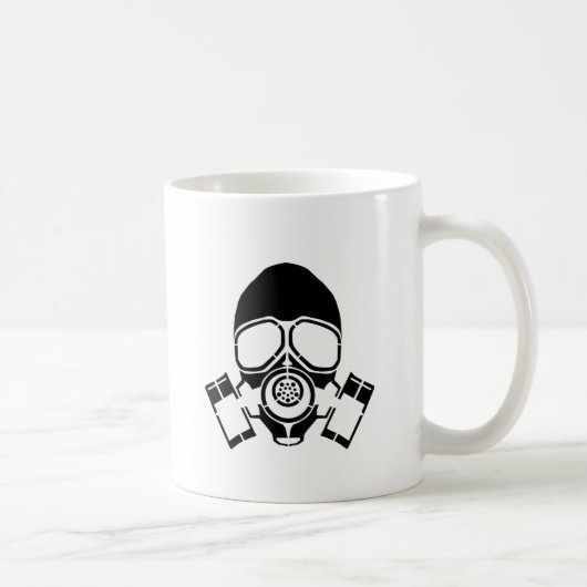 Gasmaske-Schablonenlogo Kaffeetasse (Rechts)