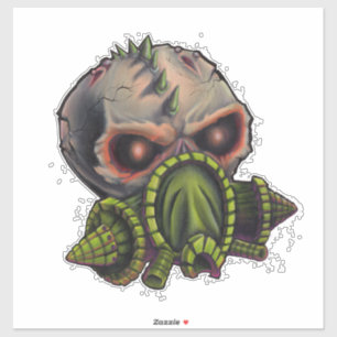 Gasmaske Schädel II Aufkleber