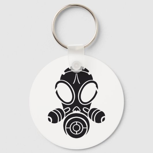 Gasmaske schwarz schlüsselanhänger (Vorderseite)