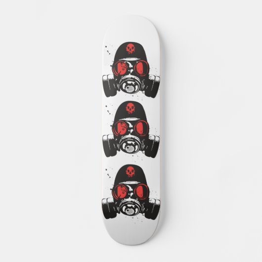 Gasmaske Skateboard (Vorderseite)