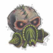 Gasmaske Skull II Aufkleber (Vorderseite)