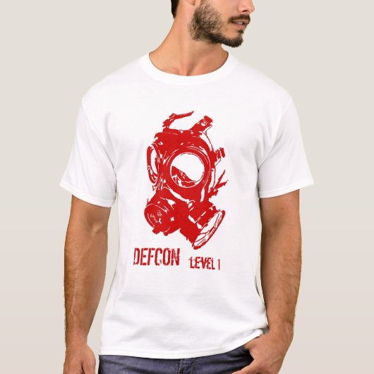 Gasmaske-T - Shirt Defcon Niveaus 1 (Vorderseite)