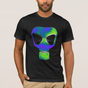 Gasmaske-Tollpatschschritt-T-Shirt Neon T-Shirt