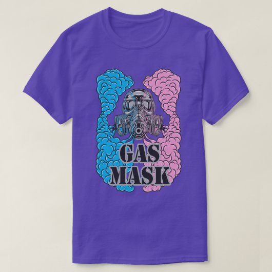 Gasmaske und Rauch T-Shirt (Design vorne)
