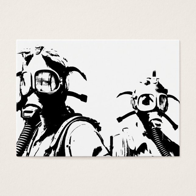 Gasmasken in Schwarz (Vorderseite)