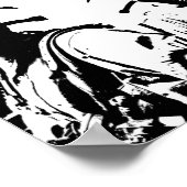 Gasmasken in Schwarz Poster (Ecke)