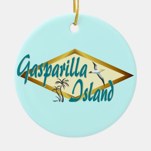 Gasparilla Insel-Florida-Strandentwurf Keramikornament (Vorne)