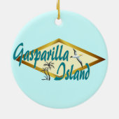 Gasparilla Insel-Florida-Strandentwurf Keramikornament (Hinten)